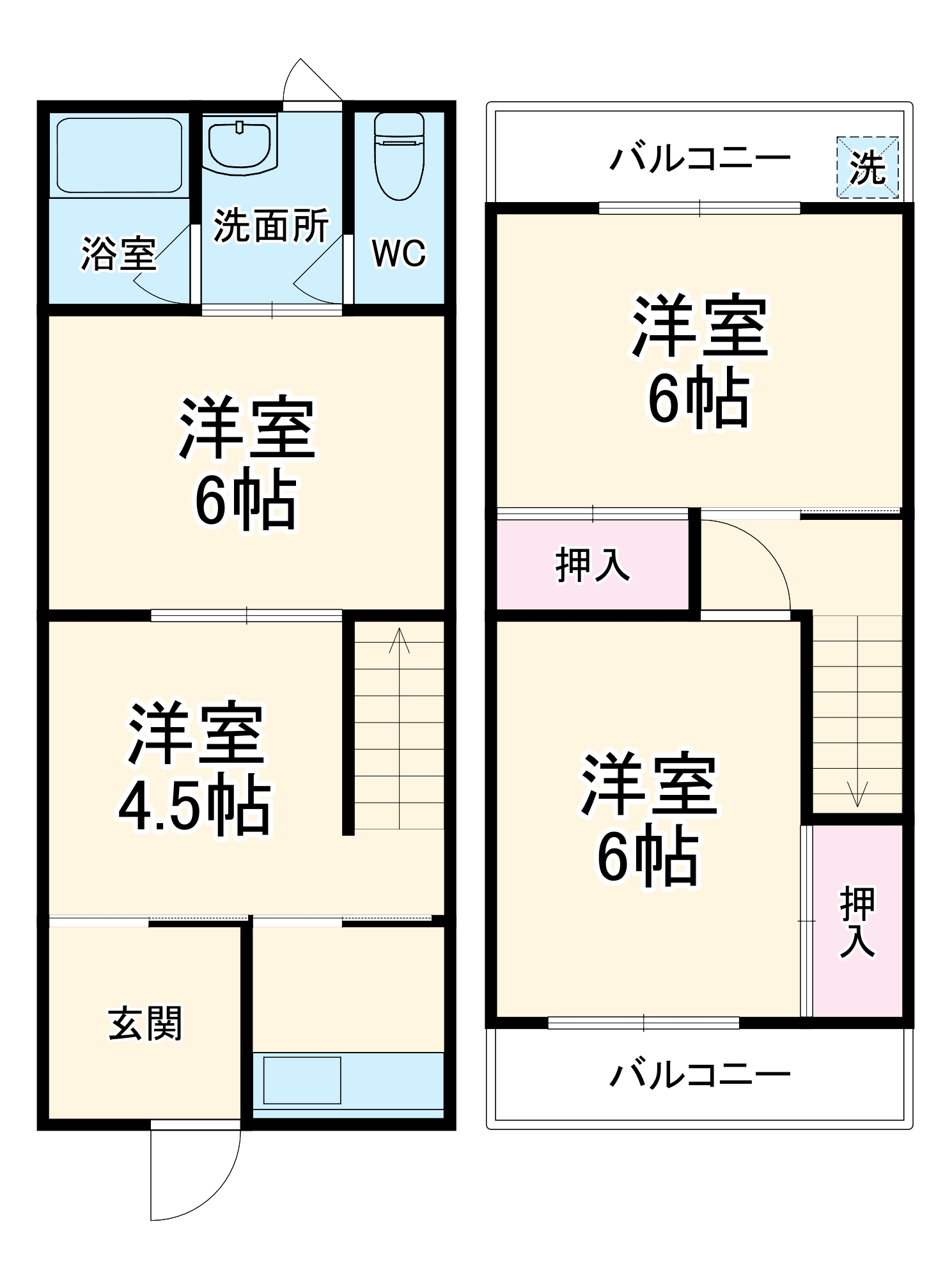 舟田町戸建の間取り