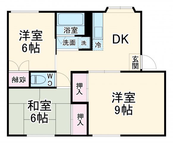 グリーンパークB棟の間取り