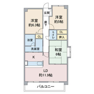 ピアネーズ神ノ倉の間取り
