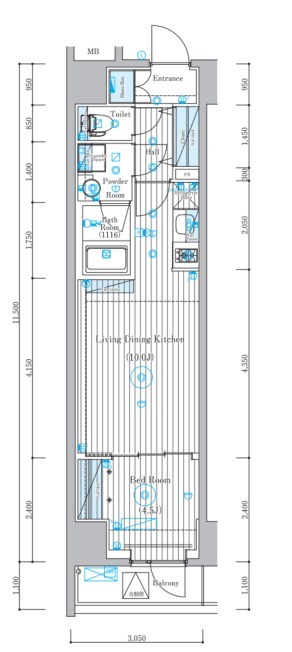 ミライズ北千住レジデンスの間取り