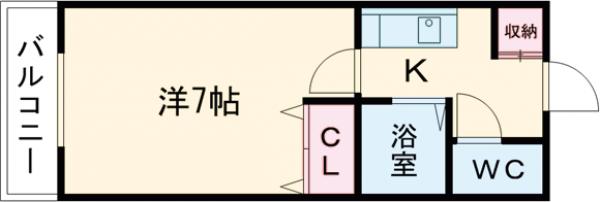 コーポ・フォーレスト清原Aの間取り