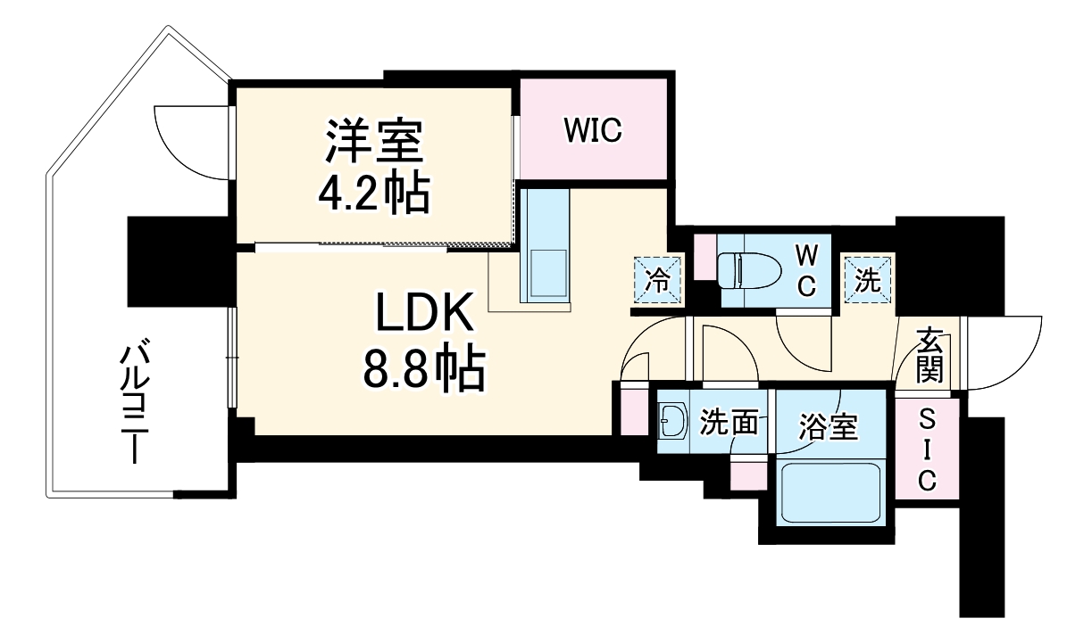 コンフォリア・リヴ本町WEST Qの間取り