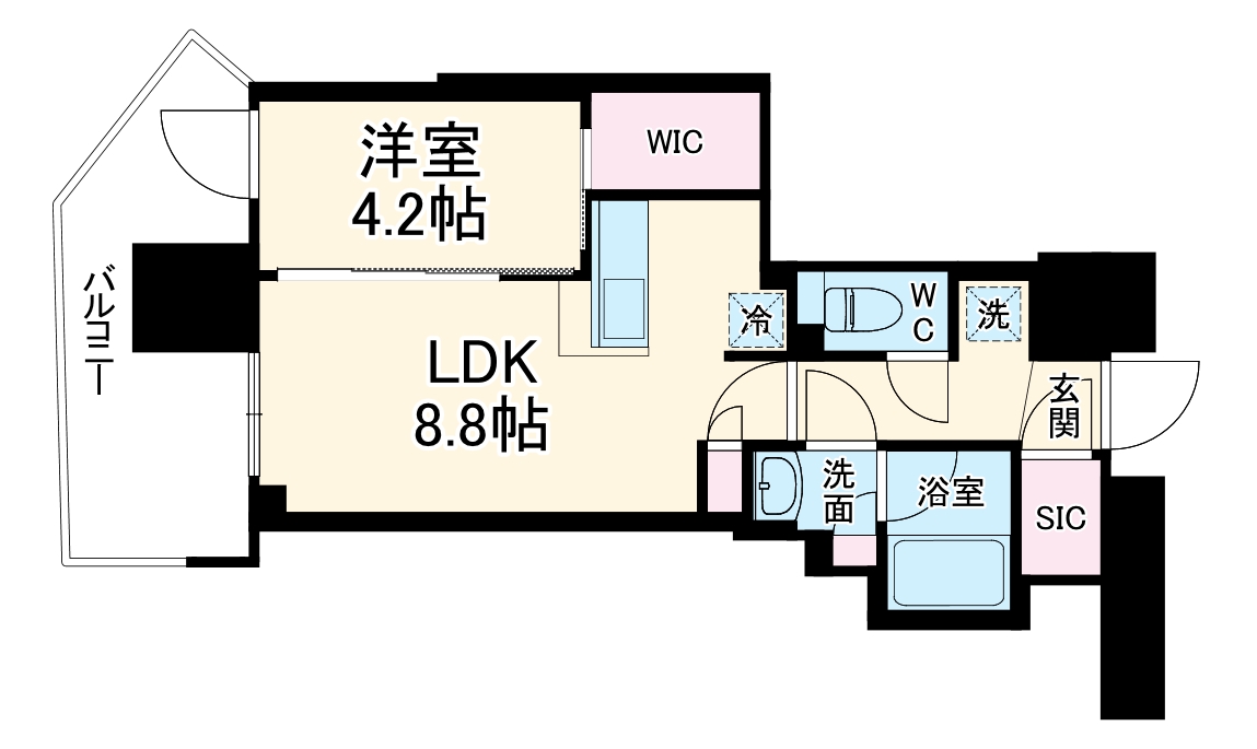 コンフォリア・リヴ本町WEST Qの間取り