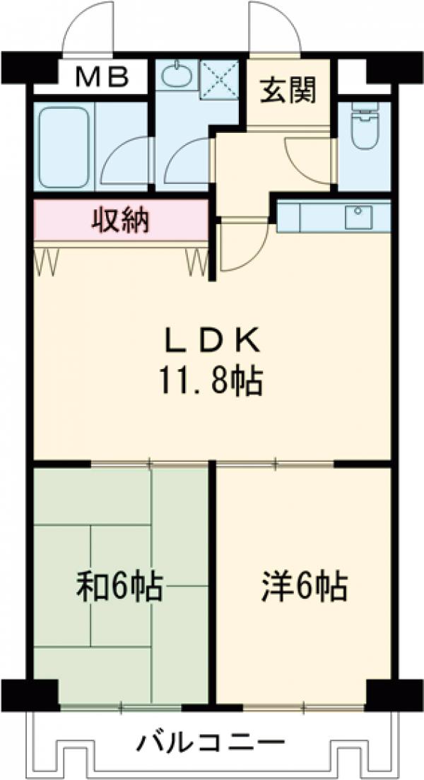 嵯峨ハイツの間取り