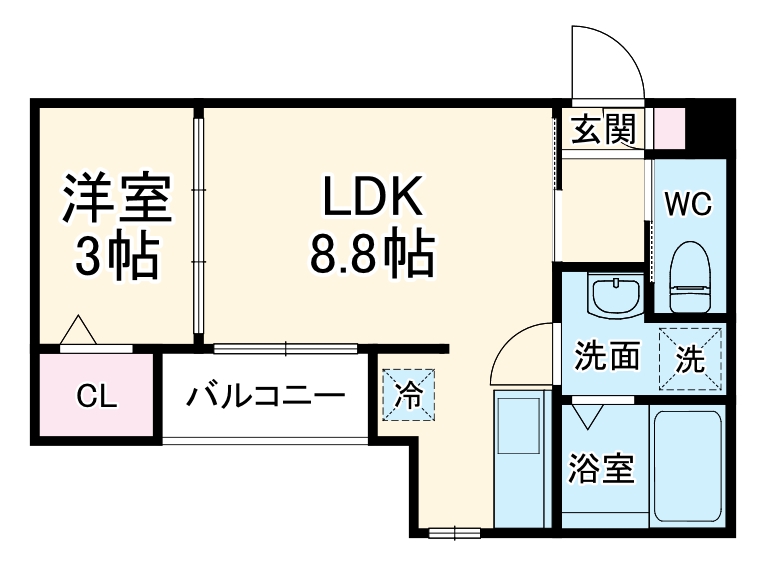 シャンブル高畑の間取り