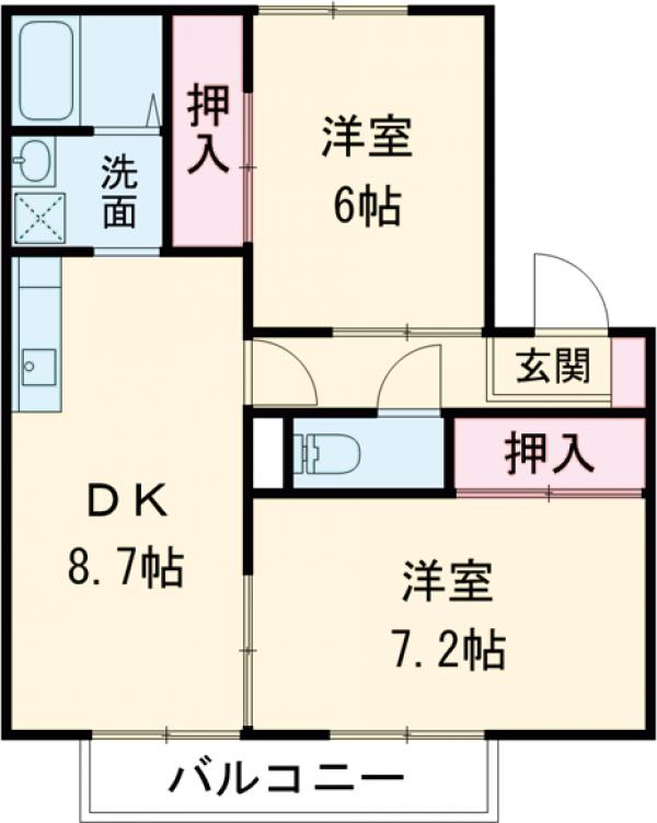 サンガーデン薬師台 Dの間取り
