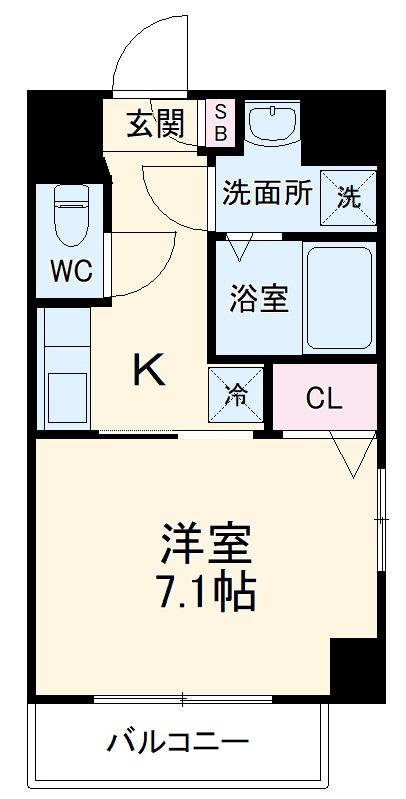 プランドール名駅の間取り