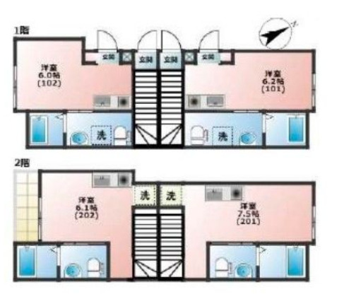 ベレガンス鷹之台Ⅱ B棟の間取り