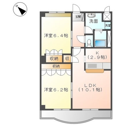 サンドリームB棟の間取り