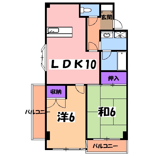 千手ハイツの間取り