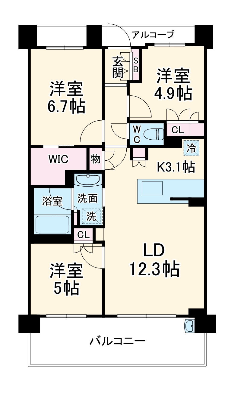 ラ・青葉台コルティーレの間取り