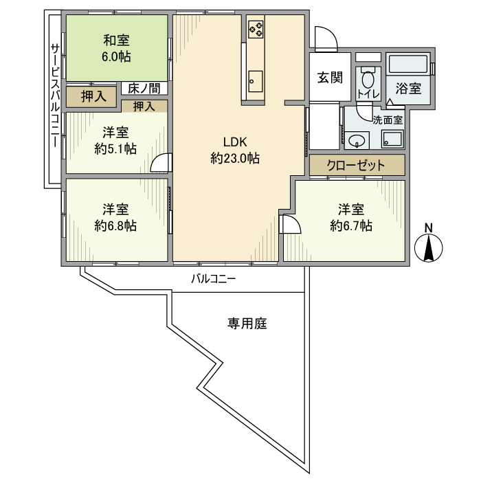 エスポワール瀬川の間取り
