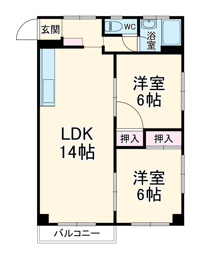 平和第2マンションの間取り
