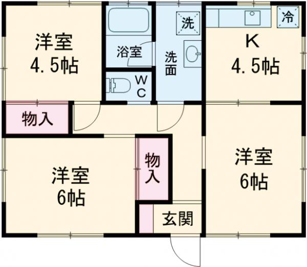 関戸戸建貸家 Bの間取り
