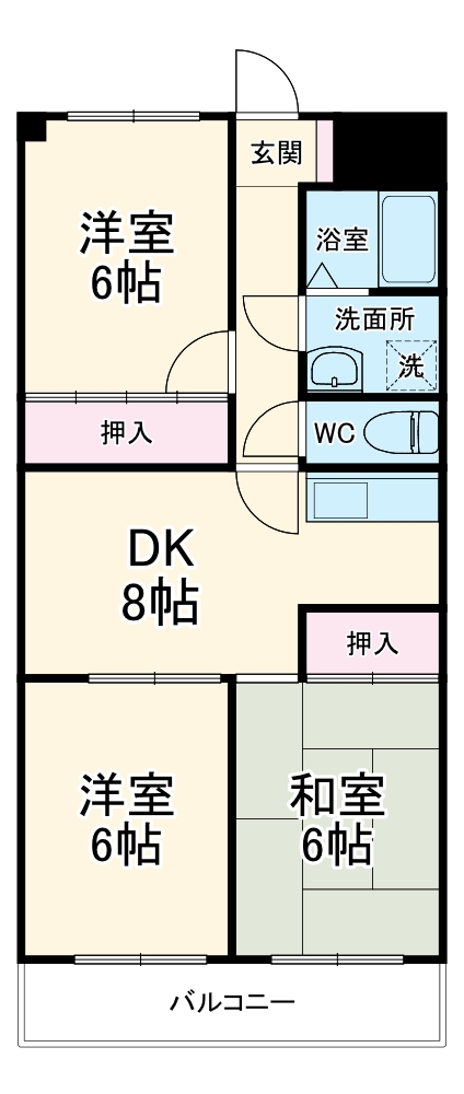 クレール神明の間取り