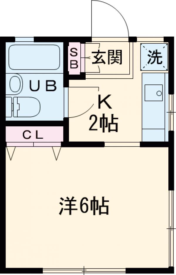 祐天寺の完工年月(1993年2月)築の賃貸アパートの間取り