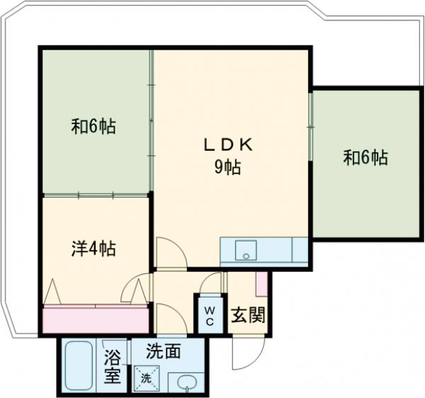 ライオンズマンション繁多川第2の間取り