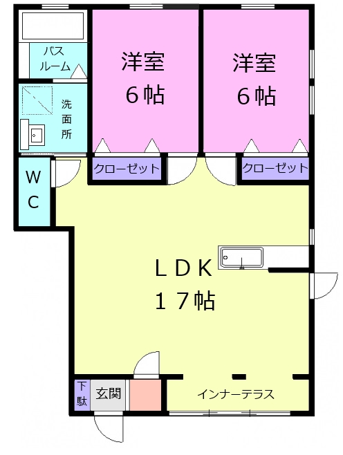 ルクール・メゾンⅢ番館の間取り