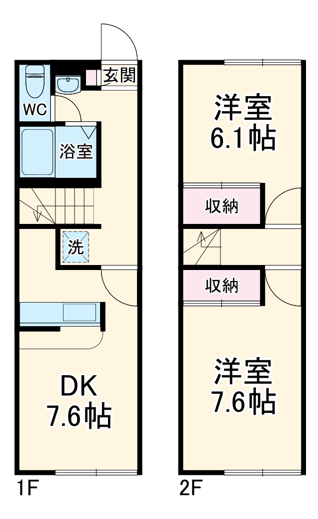 レオパレス美咲ヶ丘Aの間取り