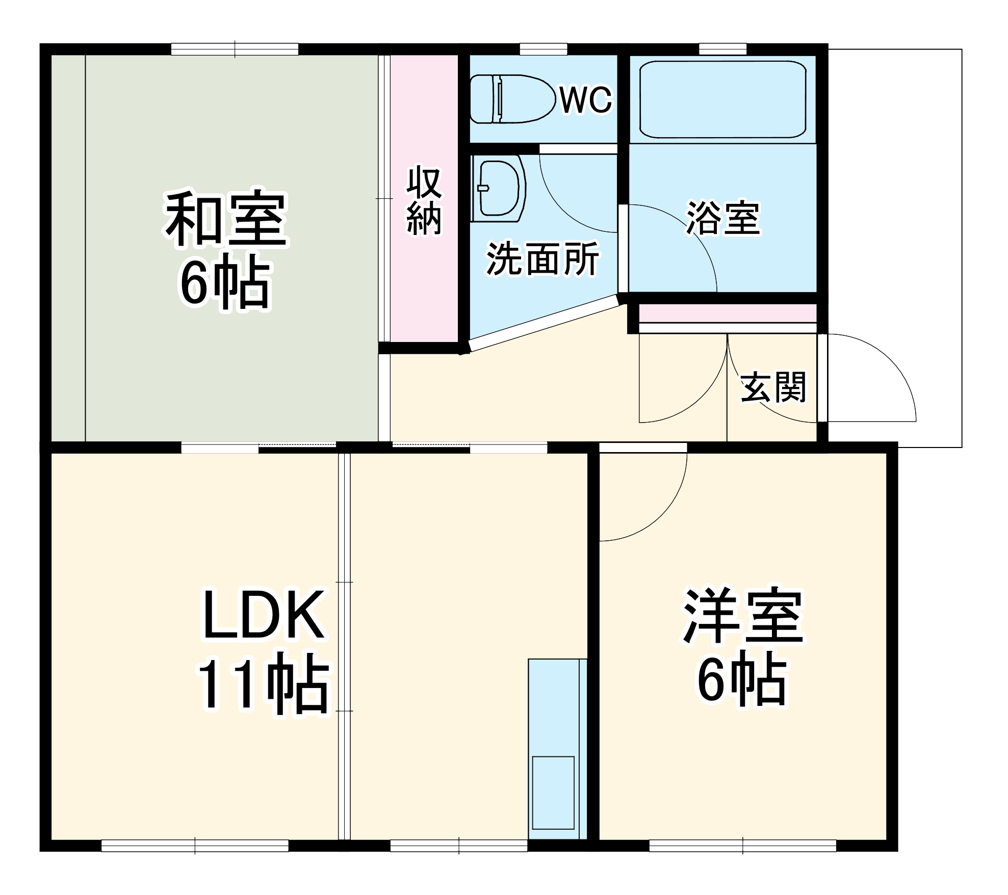 広池ハイツの間取り