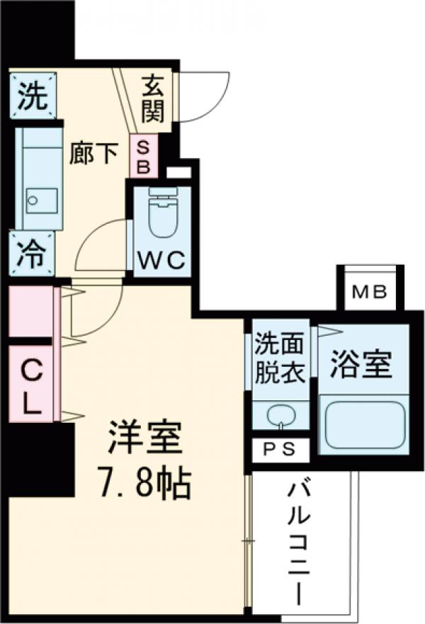 東日暮里の完工年月（2013年7月）築の賃貸マンションの間取り