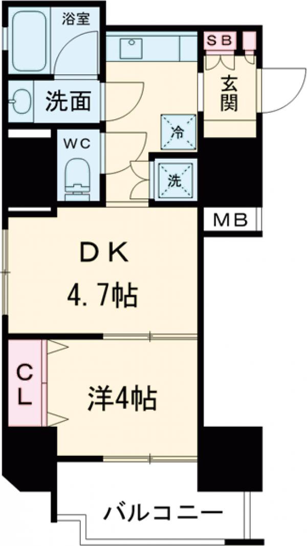 日神デュオステージ新御徒町の間取り