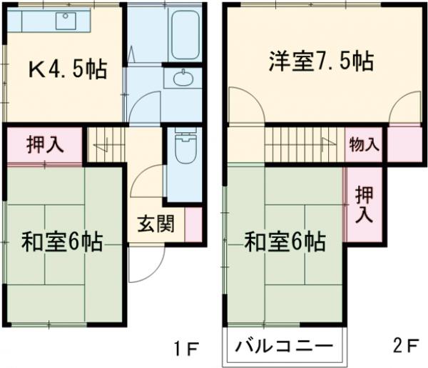 双葉戸建 西棟の間取り