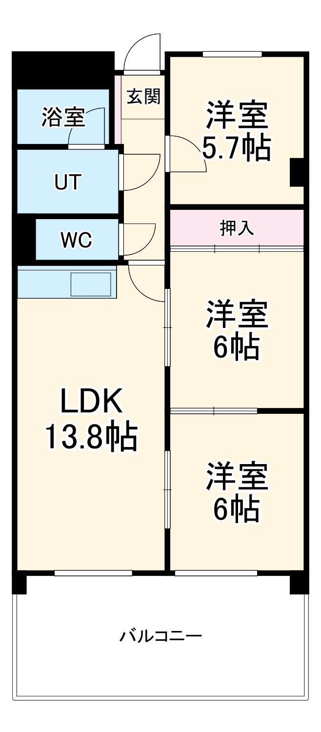 ゆたか台マンションの間取り