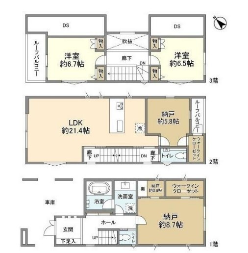 上馬1丁目貸家の間取り