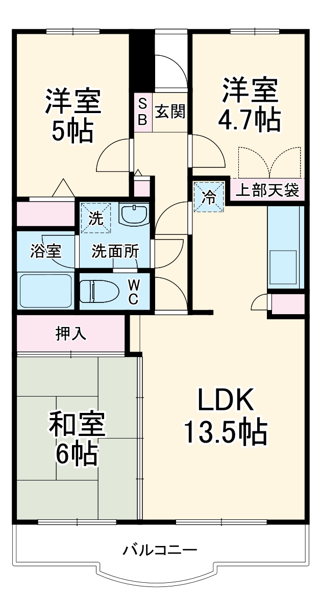 田沼レジデンス6の間取り