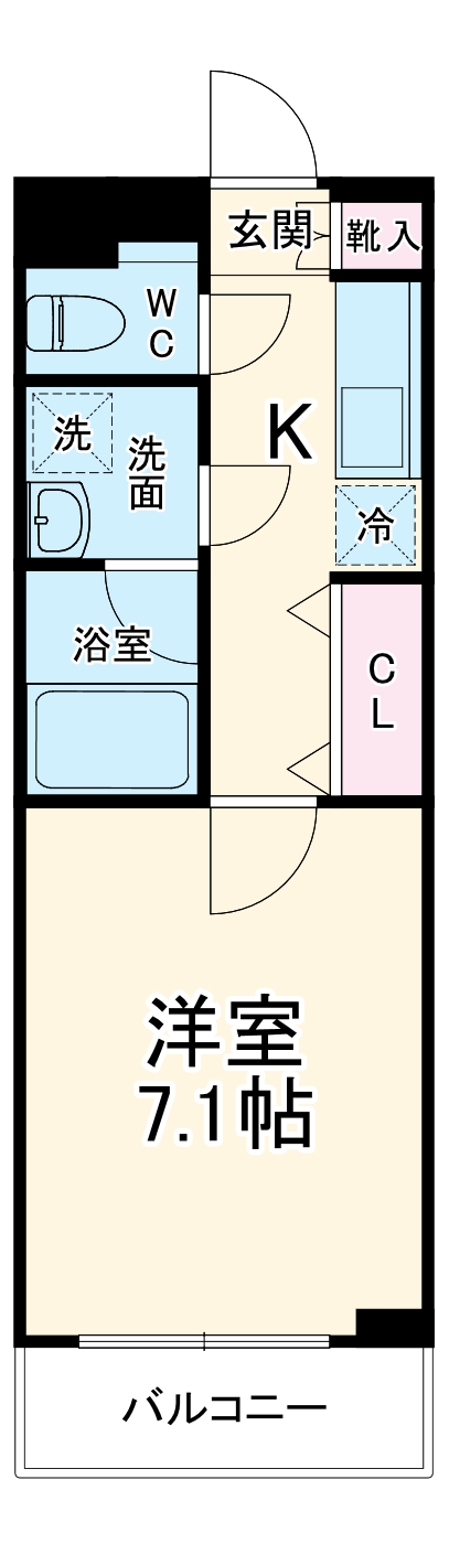 上丸子山王町の完工年月(2024年2月)築の賃貸マンションの間取り