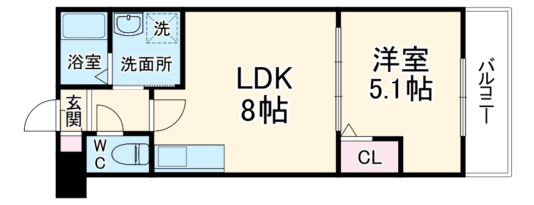 グラカン冷泉町の間取り