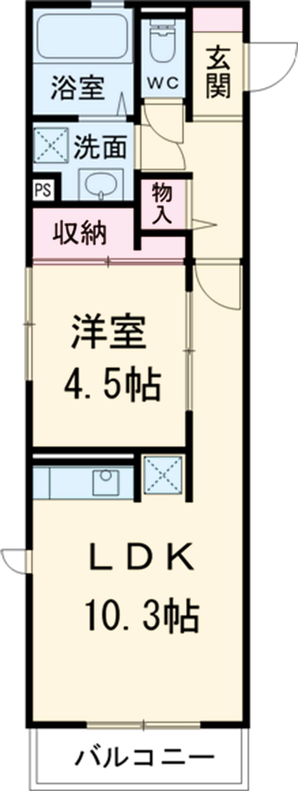 アローヒルズAの間取り