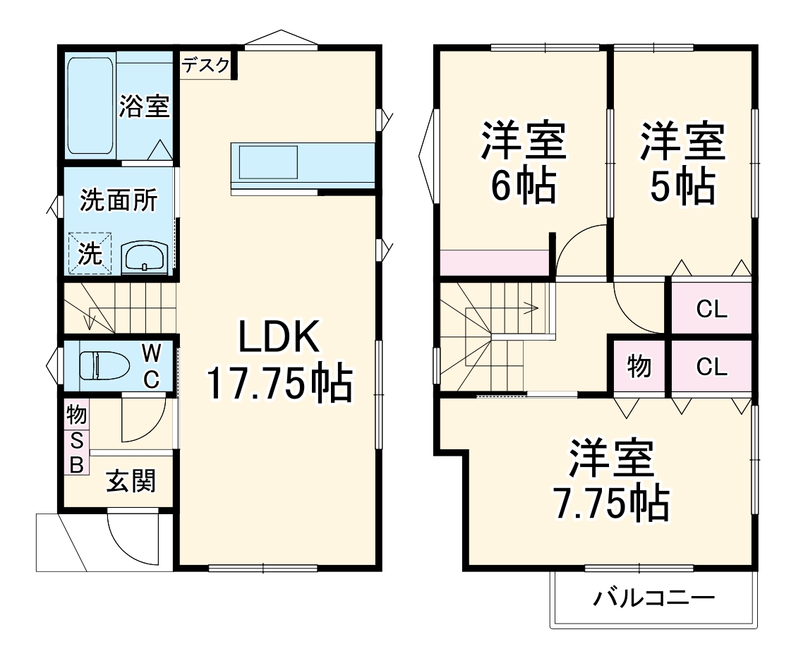 中央林間4丁目A棟の間取り