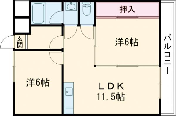 アクエルド長岡京の間取り