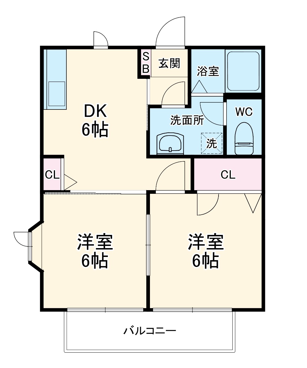 グリーンシンフォニーAの間取り