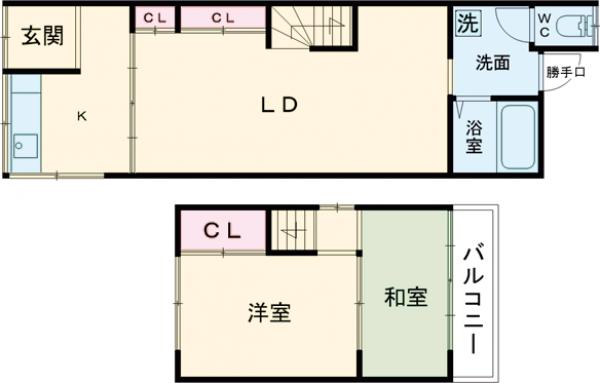 足立区青井戸建の間取り