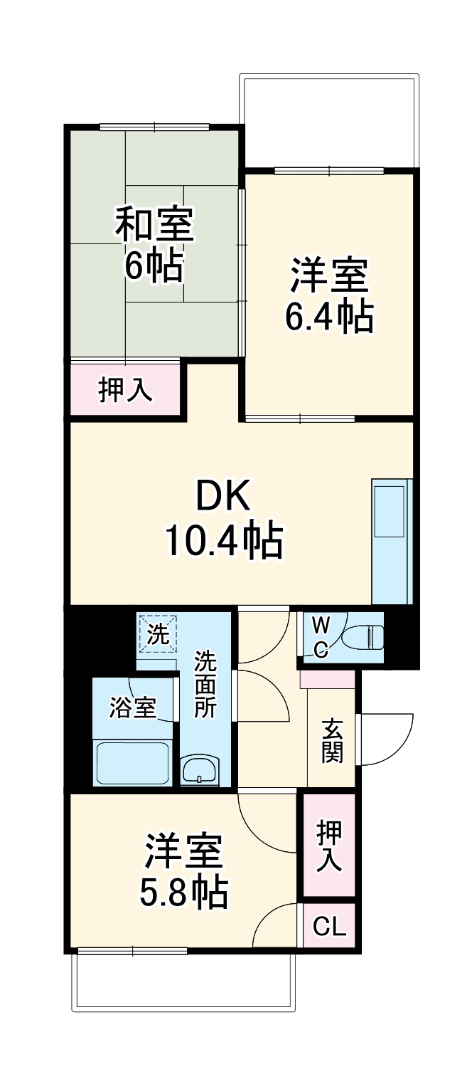 チュリス馬渕の間取り