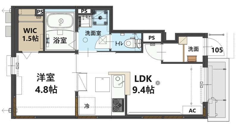 コンフォート東住吉の間取り