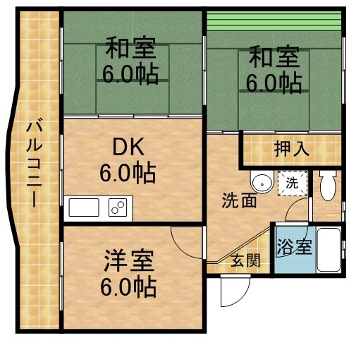 リバーヒルⅠの間取り
