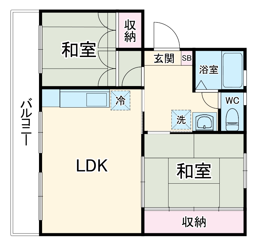 西小中台団地32-301の間取り