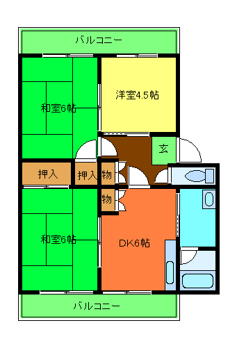 コーポラス府中の間取り