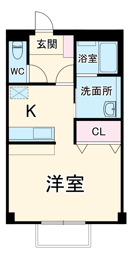 シティハイム城南Aの間取り