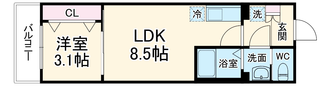 ベレオ・フジコート柏の間取り
