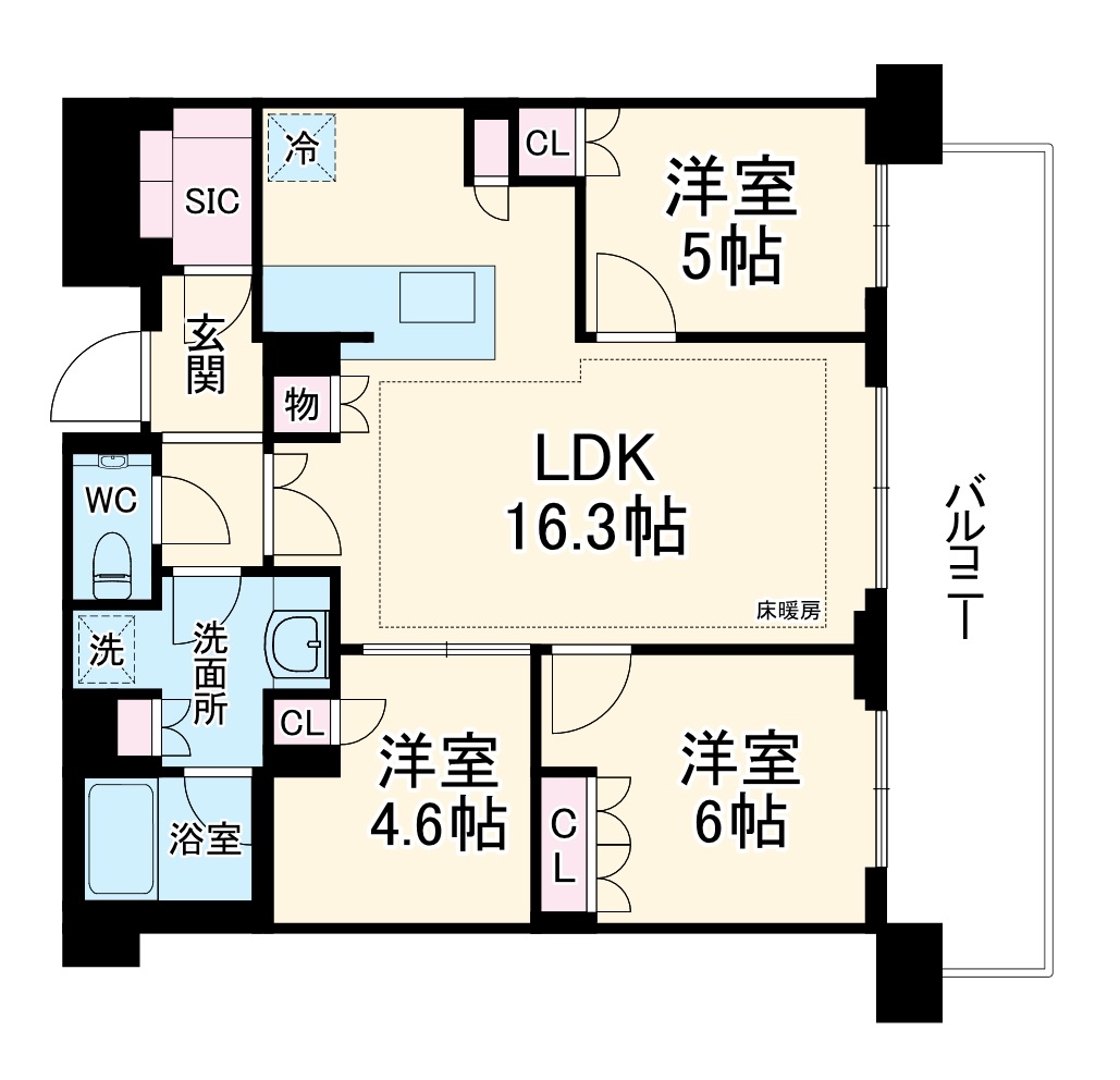 Brillia Tower箕面船場TOP OF THE HILLの間取り
