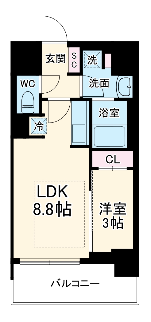 アーバネックス新町IIの間取り
