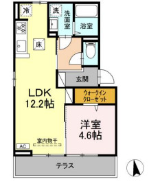 D-ROOM富士見Ⅱの間取り