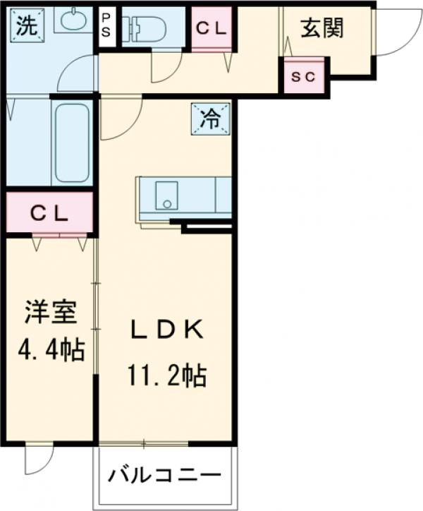 仮称ユアメゾン船堀Kの間取り