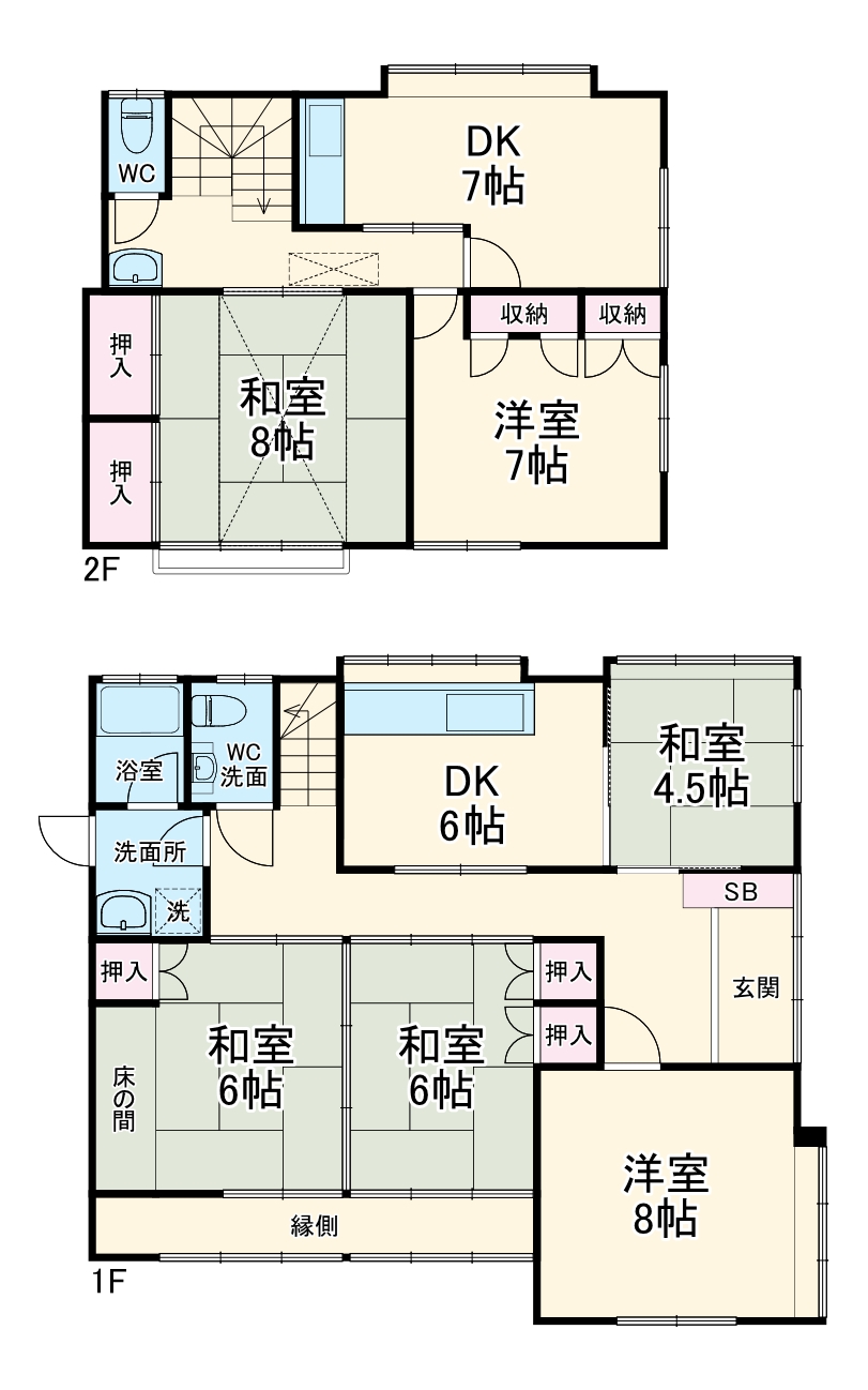 杉本様貸家の間取り