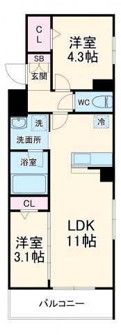 ＮＥＷ　ＬＩＮＥ　ＷＥＳＴの間取り